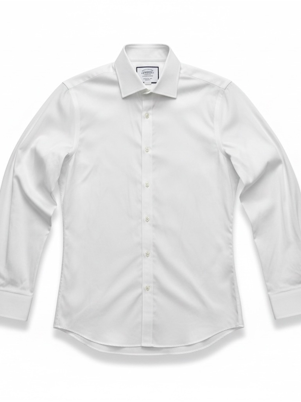 Charles Tyrwhitt French Cuff White Shirt Super Slim Fit Non Iron 14.5/32